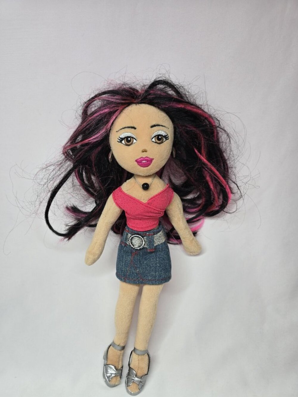 TY Girlz Supercool Serena Flexible Poseable Plush Doll 13” No Code
